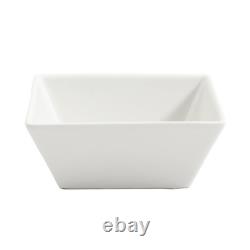 Elegant Square Fine Ceramic Dinnerware Set Dinner & Dessert Plates Bowls 12Piece