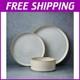 Elegant Star Design Dinner Set, 12 Pieces Cappuccino White