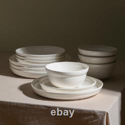 Elegant Virtuo 12-Piece White Porcelain Dinnerware Set for Stylish Dining