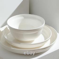 Elegant Virtuo 12-Piece White Porcelain Dinnerware Set for Stylish Dining