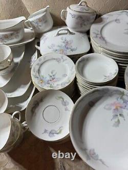 Epiag Czechoslovakia Floral Tableware Place Setting For 12 (88 pieces) READ