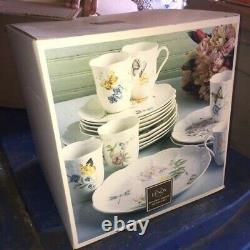 Estate Lenox Butterfly Meadow Dinner China Ware Plates Mug Set $ 354 Rl