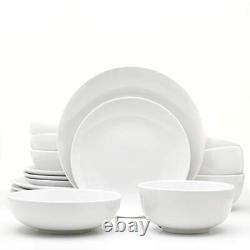 Euro Ceramica Essential Collection Porcelain Dinnerware and Serveware 16 Piec