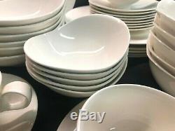 Eva Zeisel Hallcraft White Dinnerware Set of 46 Pieces Very Rare! Mid Century