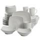 Everyday Square 8 Place Dinnerware Set Dishwasher Microwave Safe Fine Ceramic US