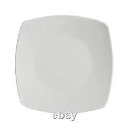 Everyday Square 8 Place Dinnerware Set Dishwasher Microwave Safe Fine Ceramic US