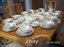 F & B Baronet Bohemia China Spring Floral Design 90 Piece Dinnerware Grouping