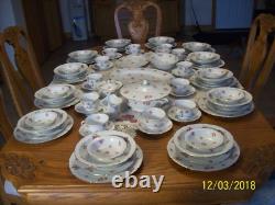 F & B Baronet Bohemia China Spring Floral Design 90 Piece Dinnerware Grouping