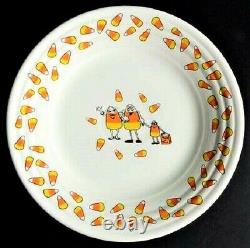 FIESTA HALLOWEEN CANDY CORN TRICK OR TREAT Luncheon Plate 9 EXTREMELY RARE