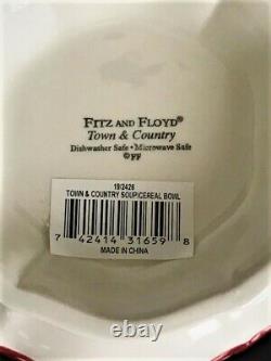 FITZ and FLOYD TOWN & COUNTRY 4-PIECE DINNERWARE ASSORMENT, MIB, NEVER USED