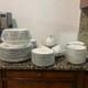 FOUR CROWN Fine China Dinnerware 1950's starlight #515 serves 12 vintage 87 pcs