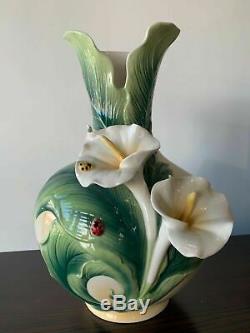 FZ03008 Franz porcelain Happy Reunion Calla Lily large vase new in the box