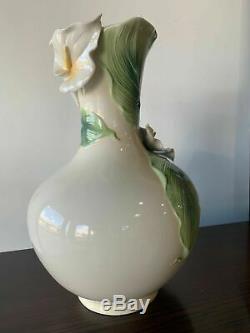 FZ03008 Franz porcelain Happy Reunion Calla Lily large vase new in the box