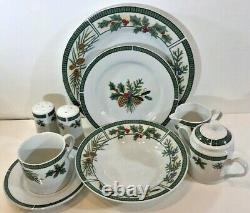 Fairfield Wintergreen Fine China 37 Piece Service Dinnerware Set for 6