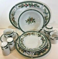 Fairfield Wintergreen Fine China 37 Piece Service Dinnerware Set for 6