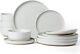 Famiware Milkyway Plates and Bowls Set, 12 Pieces Dinnerware Sets, Dishes Set