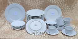 Farberware Alsace White Dinnerware lot of 41