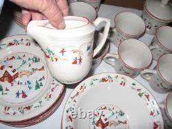 Farberware White Christmas 1995 Holiday 44 Piece Set #391 signed DINNERWARE NEW Farberware White Christmas 1995 Holiday 44 Piece Set #391 signed DINNERWARE NEW