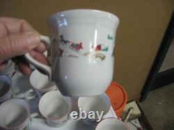 Farberware White Christmas 1995 Holiday 44 Piece Set #391 signed DINNERWARE NEW Farberware White Christmas 1995 Holiday 44 Piece Set #391 signed DINNERWARE NEW