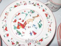 Farberware White Christmas 1995 Holiday 44 Piece Set #391 signed DINNERWARE NEW Farberware White Christmas 1995 Holiday 44 Piece Set #391 signed DINNERWARE NEW
