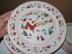 Farberware White Christmas 1995 Holiday 44 Piece Set #391 signed DINNERWARE NEW Farberware White Christmas 1995 Holiday 44 Piece Set #391 signed DINNERWARE NEW