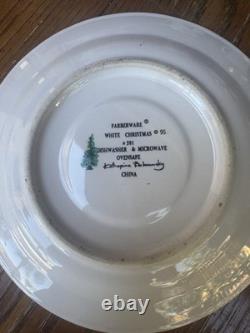 FarberwareWhiteChristmas'95 Dinnerware Set 41-pc Katherine Bukovskiy Mugs Bowls