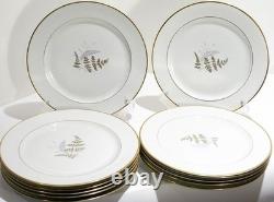 Fine China Service Set for 12 Gold Fern Hutschenreuther Bavaria Ferndale 75 Pcs