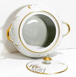 Fine China Service Set for 12 Gold Fern Hutschenreuther Bavaria Ferndale 75 Pcs