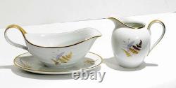 Fine China Service Set for 12 Gold Fern Hutschenreuther Bavaria Ferndale 75 Pcs