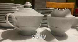 Fine Dinnerware Service for 12 Fashion Manor-Lady Elegant Japan White Porcelain