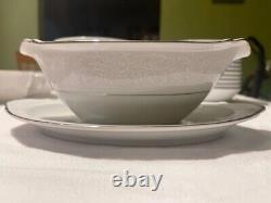 Fine Dinnerware Service for 12 Fashion Manor-Lady Elegant Japan White Porcelain