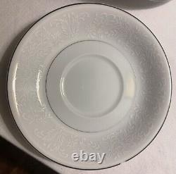 Fine Dinnerware Service for 12 Fashion Manor-Lady Elegant Japan White Porcelain