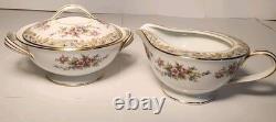 Fine Porcelain Noritake Somerset 5317 China Floral Gold Serves 7 With Extra Bone