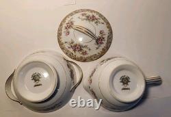 Fine Porcelain Noritake Somerset 5317 China Floral Gold Serves 7 With Extra Bone