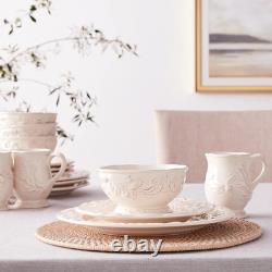 Firenze Ivory 16-Piece Ceramic Dinnerware Set for Elegant Dining Service for 4