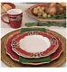 Fitz And Floyd Renaissance Holiday Dinnerware 16 Piece Setting Red/White Sale