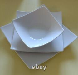 Fitz & Floyd NEVAEH WHITE Everyday White Dinner Service For 6 MCM Ex Condition
