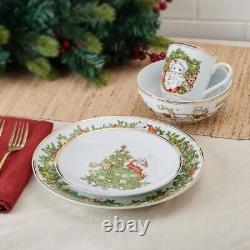 Fitz & Floyd St. Nicholas 16pc. Porcelain Dinnerware Set (Service for Four)