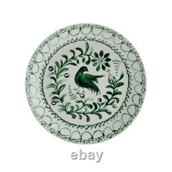 Fitz and Floyd Sicily Green 12 Piece Dinnerware Plate Bowl Set, Service for