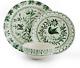 Fitz and Floyd Sicily Green 12 Piece Dinnerware Plate Bowl Set, Service for 4