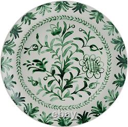 Fitz and Floyd Sicily Green 12 Piece Dinnerware Plate Bowl Set, Service for 4