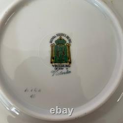 Floral Porcelain Plates with Gold Trim, Decorative Serving Dishes 20 piece set