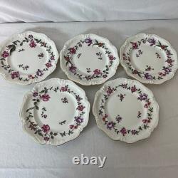 Floral Porcelain Plates with Gold Trim, Decorative Serving Dishes 20 piece set