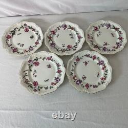 Floral Porcelain Plates with Gold Trim, Decorative Serving Dishes 20 piece set