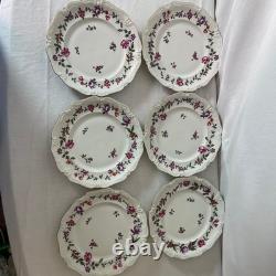 Floral Porcelain Plates with Gold Trim, Decorative Serving Dishes 20 piece set