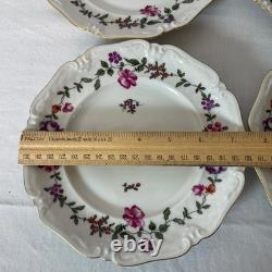 Floral Porcelain Plates with Gold Trim, Decorative Serving Dishes 20 piece set