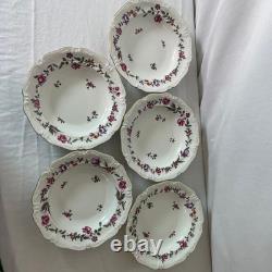 Floral Porcelain Plates with Gold Trim, Decorative Serving Dishes 20 piece set