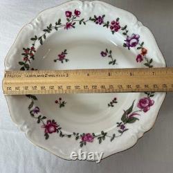 Floral Porcelain Plates with Gold Trim, Decorative Serving Dishes 20 piece set