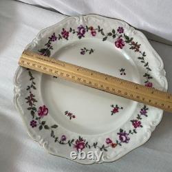 Floral Porcelain Plates with Gold Trim, Decorative Serving Dishes 20 piece set