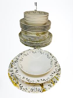 Foliaceous Porcelain Dinnerware Set For 24, 20, 16, 12, 8 Fine Porcelain